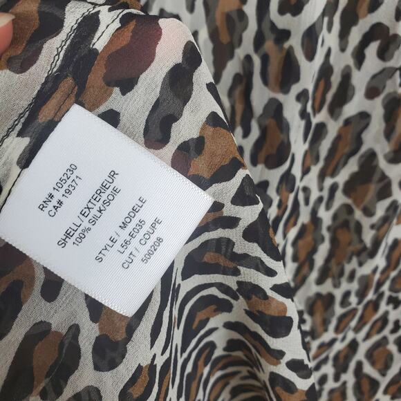 Equipment Signature Blouse in Leopard Size S - Picture 10 of 12